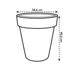 green basics top planter hoog 35cm living black